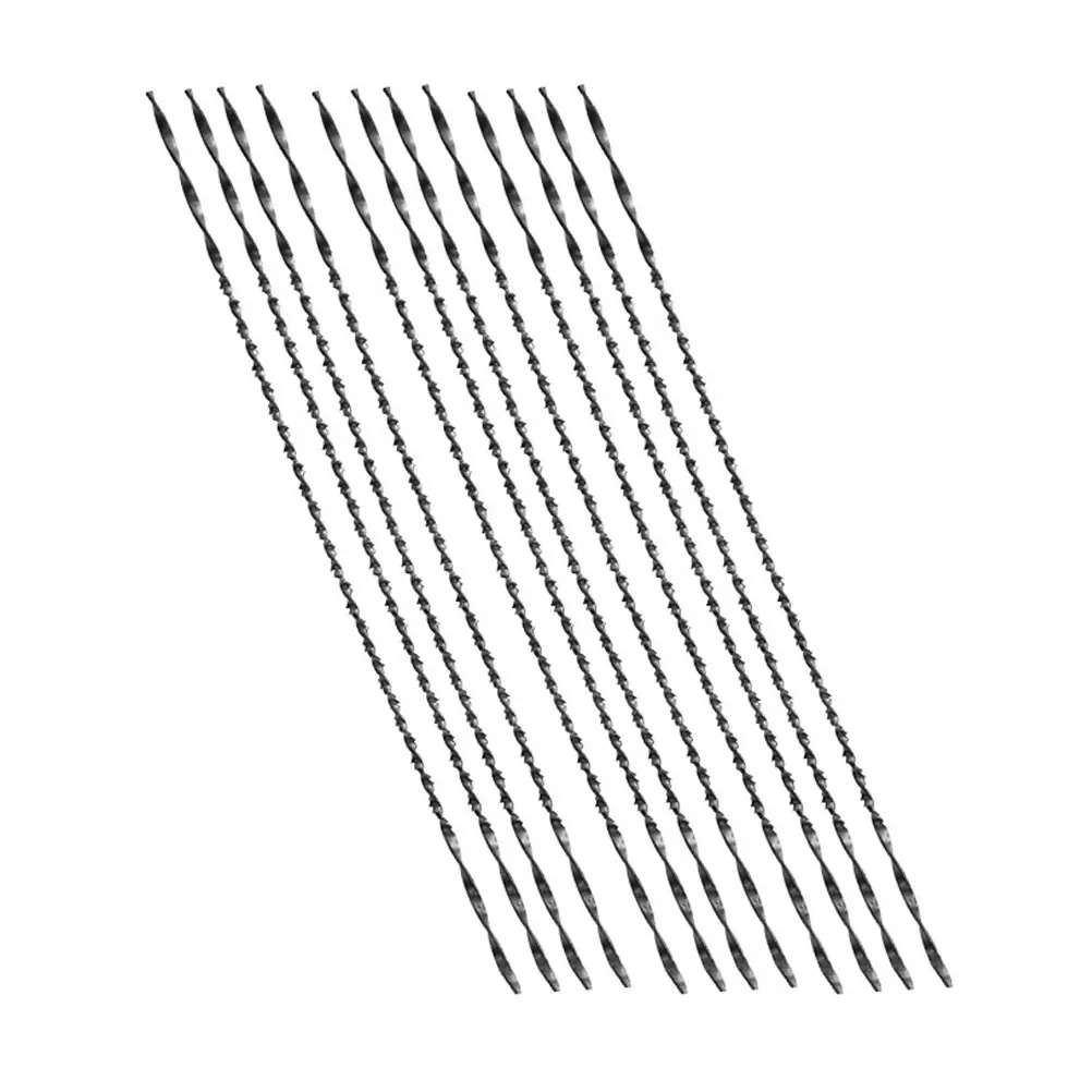 12Pcs Scroll Saw Spiral Blades U-Shaped DIY Cutting Blades Sharp Tooth Resists Loading Fast Curve Sawing Sturdy Structure