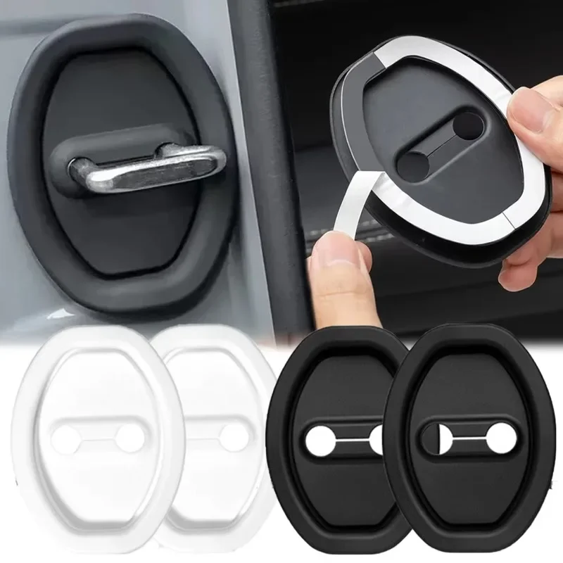4PCS General Motors Door Lock Rubber Sleeve Protective Pad Door Shock Absorption Buffer Anti-collision Paste