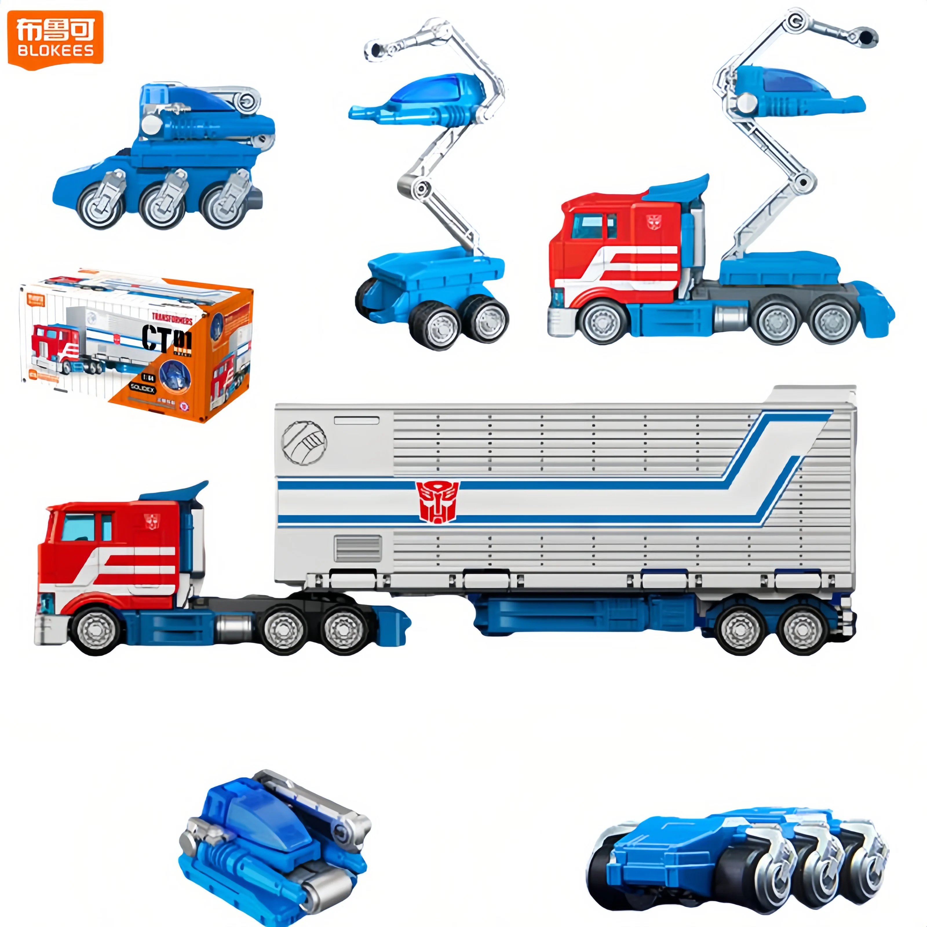 Oryginalny BLOKEES Transformacja Optimus Prime CT01 1:64 Figurka Akcji Samochód Kolekcjonerski Zabawka Figurki Prezent na Boże Narodzenie