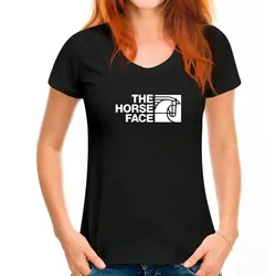 Hip Hop Tees Tops The Horse Face T Shirts Men Casual New Fashion New Summer Short Sleeve Funny Riding Horse T Shirt