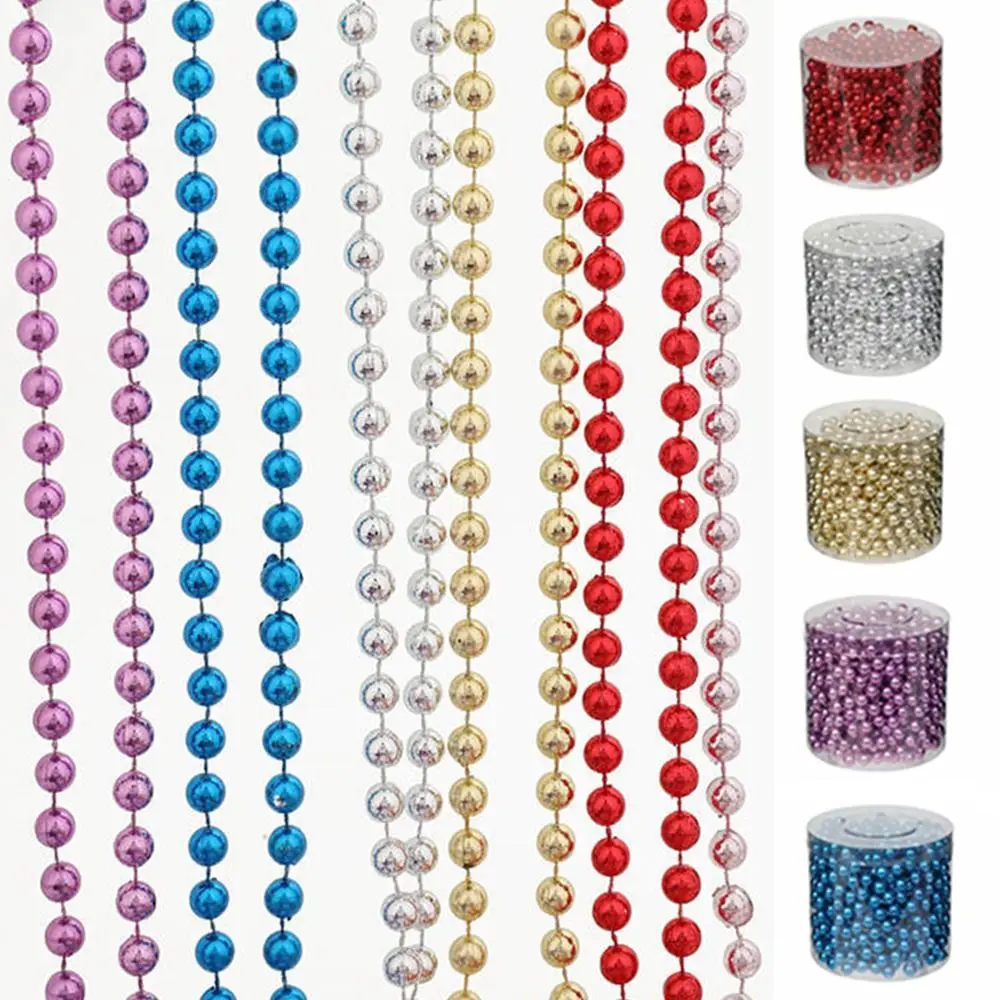 

Creative Colored Bead Chain 5/10M DIY Christmas Decoration Bead String Decorative Craft Christmas Decoration