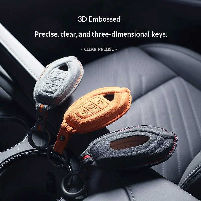 

Car Key Case Cover Shell Fob for Lamborghini Urus Huracan Aventador Car Key Cover Luxury Italy Suede Car Key Protection Shell