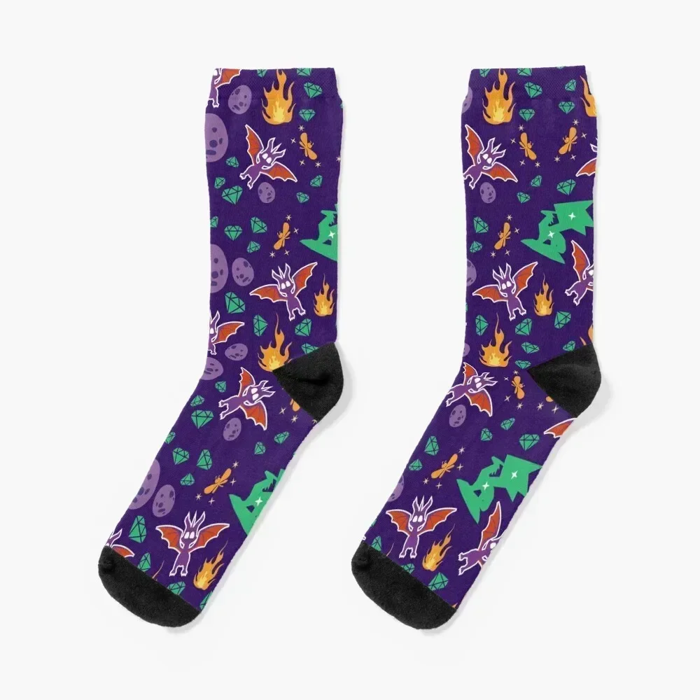 

Spyro Pattern Socks short funny gifts Stockings compression floor Male Socks Women's