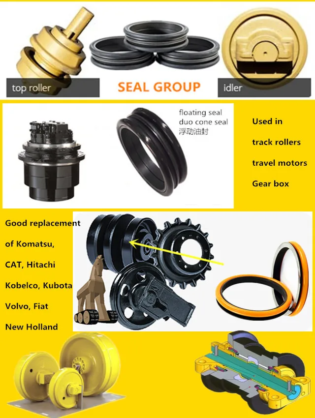 Excavator Travel Motor Duo Cone Seal Group Final Drive Floating Seal RVTON Brand ISO9001 Certified 188-2103
