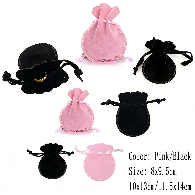 

10pcs/lot Gourd Pouch Velvet Gifts Bag Drawstring Nylon Rope Soft Jewelry Packaging Wedding Christmas Candy Jewelry Pouches