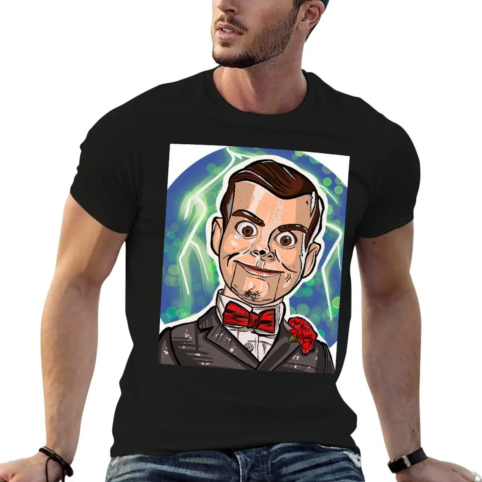 

cotton funny lightning Slappy dummy t funny shirts Goosebumps for shirts man man t T-Shirt