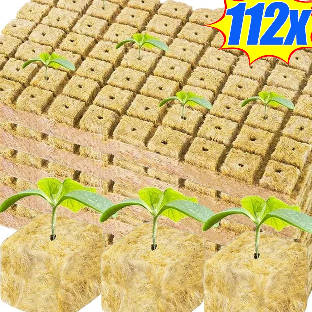 Hydroponic Grow Media Cubes Rock Wool Plant Flowers Soilless Substrate Spong Plug Home Garden Seedling Propagation Planting Tool