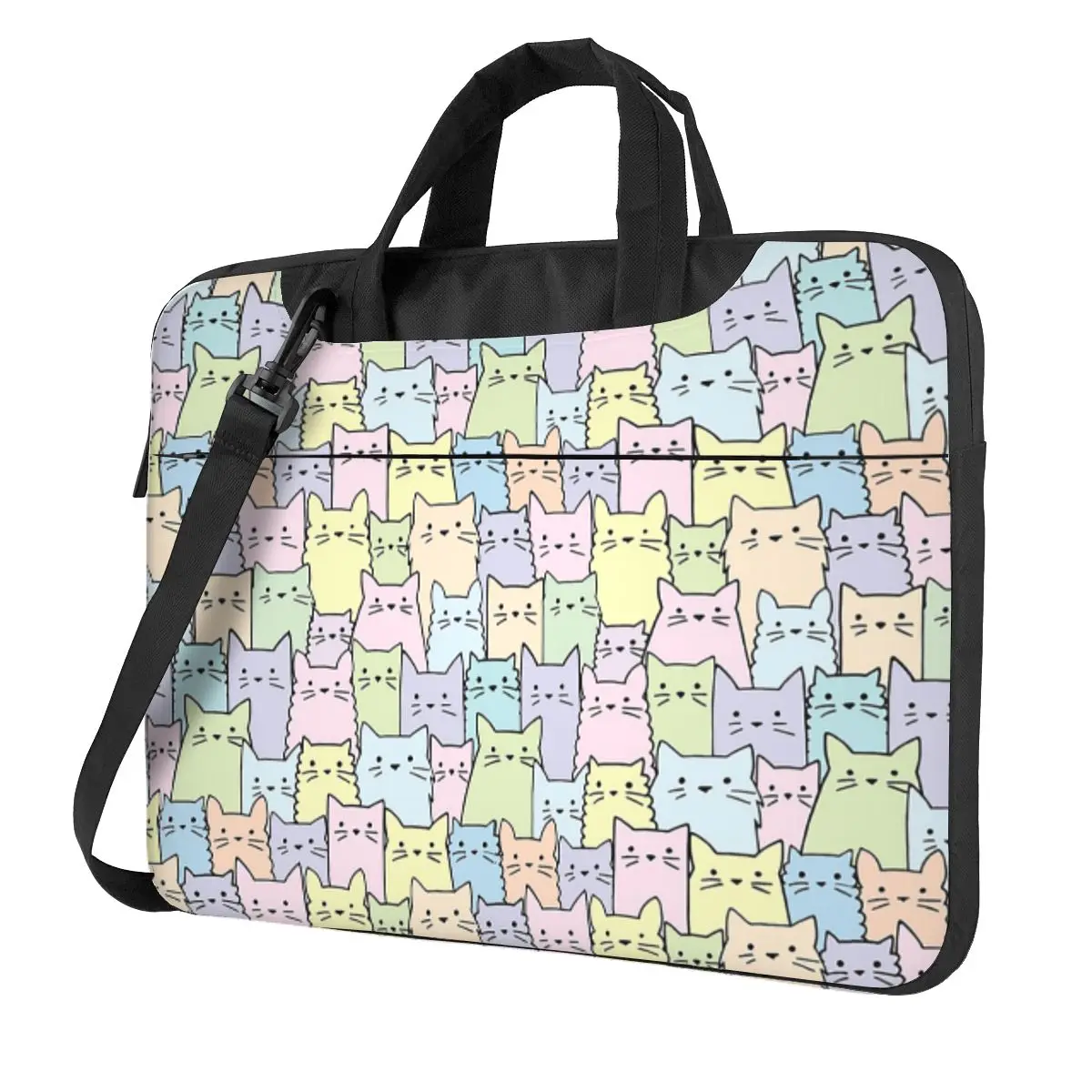 

Silent Cats Pastel Laptop Sleeve44 Crossbody Laptop Bag Case Computer Bag Resistant Protective Notebook Pouch for Macbook Pro
