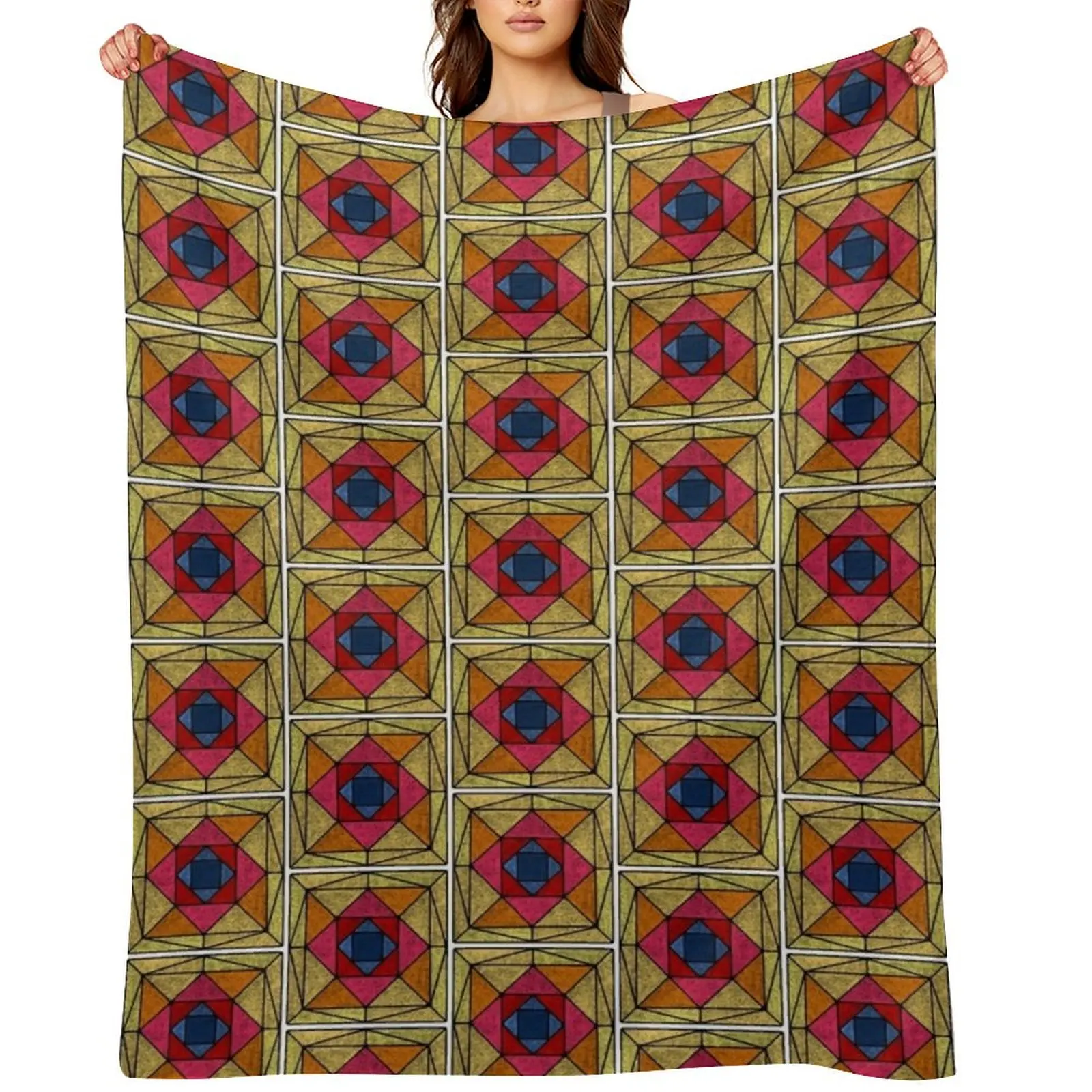 

Suspiria Stained Glass Ceiling Throw Blanket Decoratives Kid'S Baby bed plaid Blankets