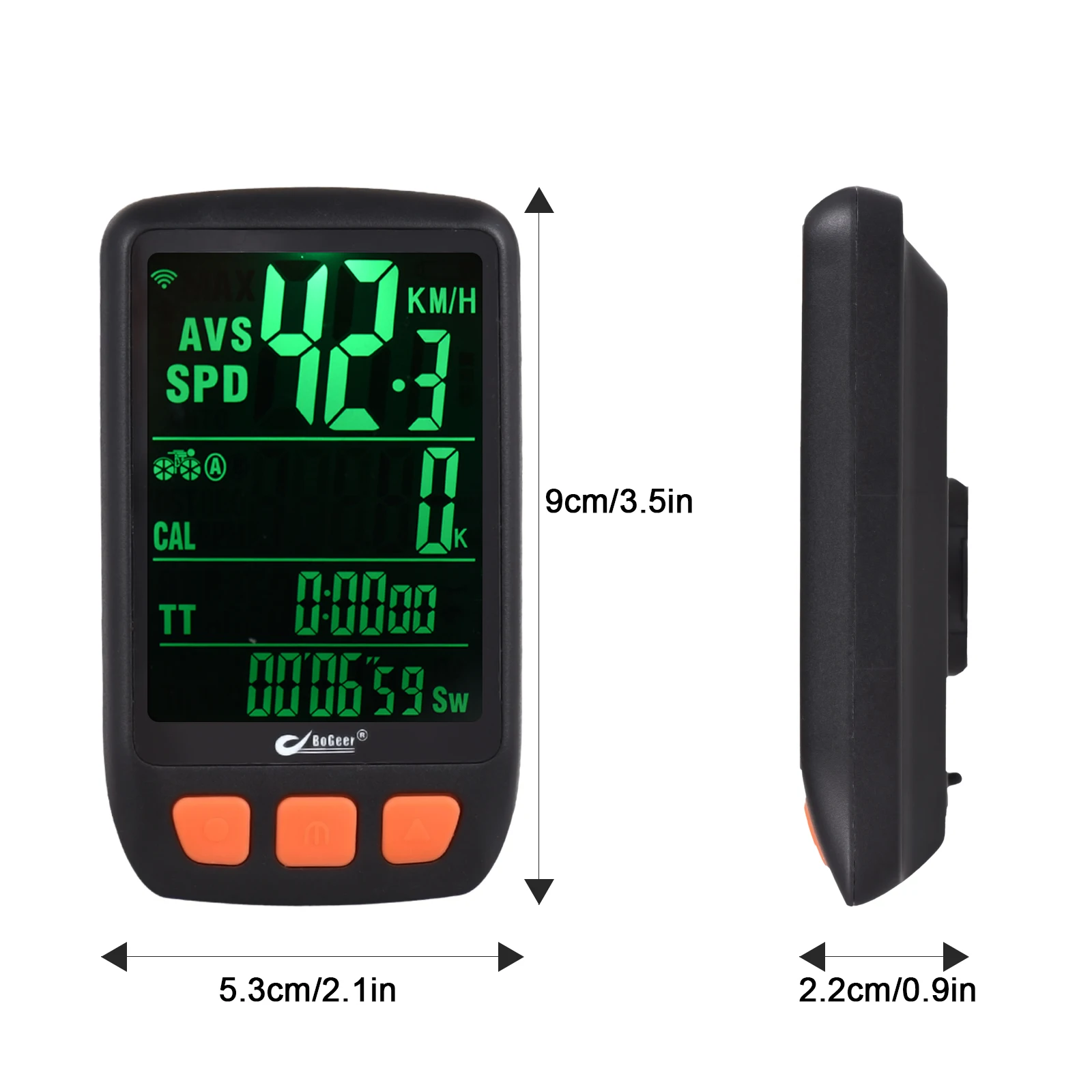 Bicycle Cycling Computer Wireless Digital Bike Speedometer Odometer with Rechargeable Battery Backlight Bike Stopwatch