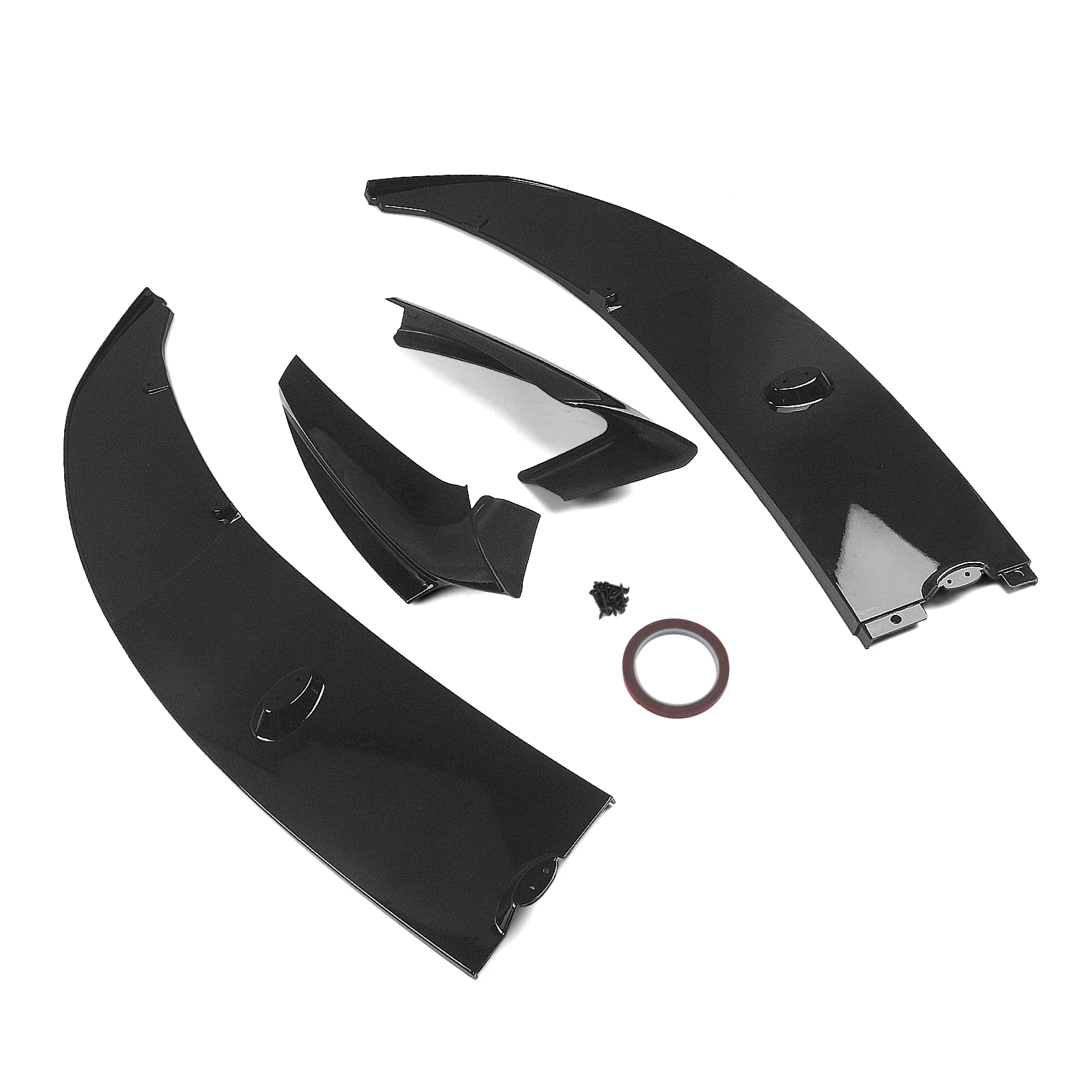 Front Bumper Spoiler Lip For BMW 5 Series F10 2011-2017 M Sport 550i 528i 530i Gloss Black/Carbon Fiber Look Body Protector Kit