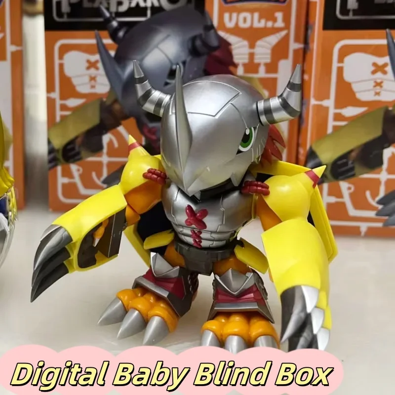 

New Sale Authentic Bandai Plabako Digital Baby Plastic Assembly Model Surprise Blind Box Battle Tyrannosaurus Tide Play Gifts