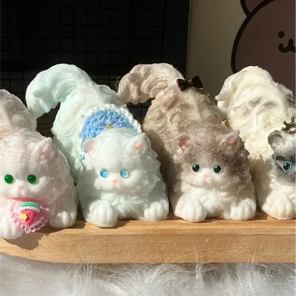 Squeezing Relaxing Decompression Toys Handmade Persian Cat Three-dimensional Dolls Soft and Elastic Squeez Home Party Favors