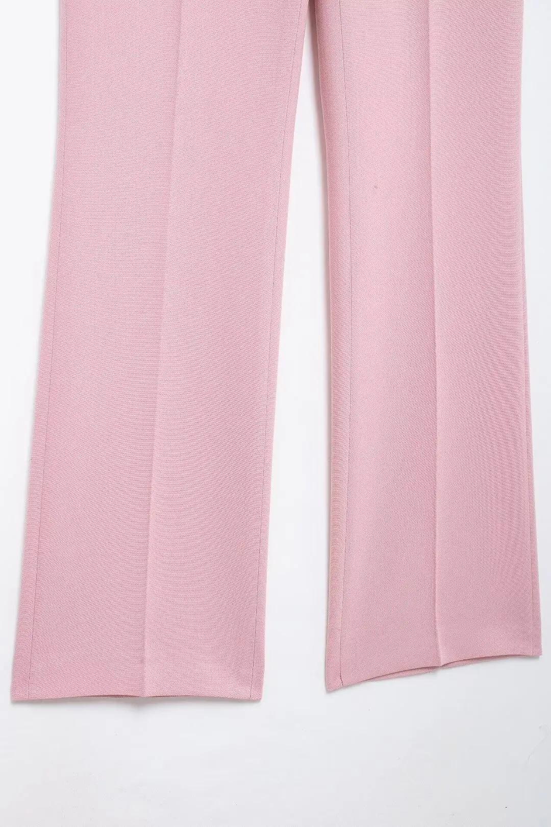 Tangada 2024 Women Pink Wide Leg Pants Trousers High Waist Suit Pants BE0290