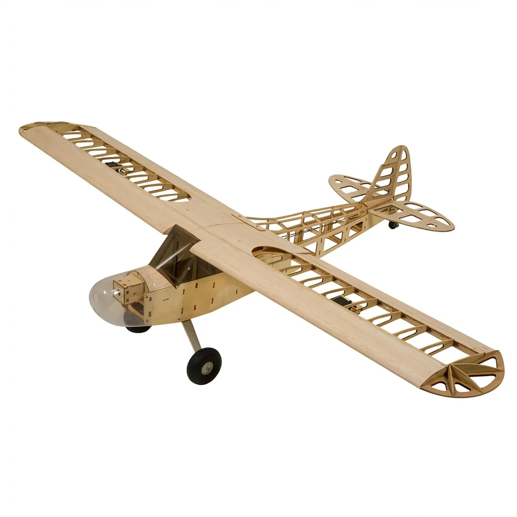 J3 Cub Balsa Wood Model Airplane Kit, 1180mm Wingspan, Scale RC Plane, Beginner Friendly DIY Assemble, All Parts Included, Laser - view 6