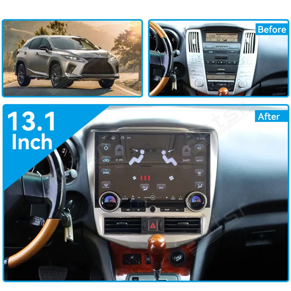 

13.1 Inch Android 13.0 CarPlay For Lexus RX300 RX350 2003-2008 Car Video Player Multimedia Player Navi GPS QLED Screen Head Unit