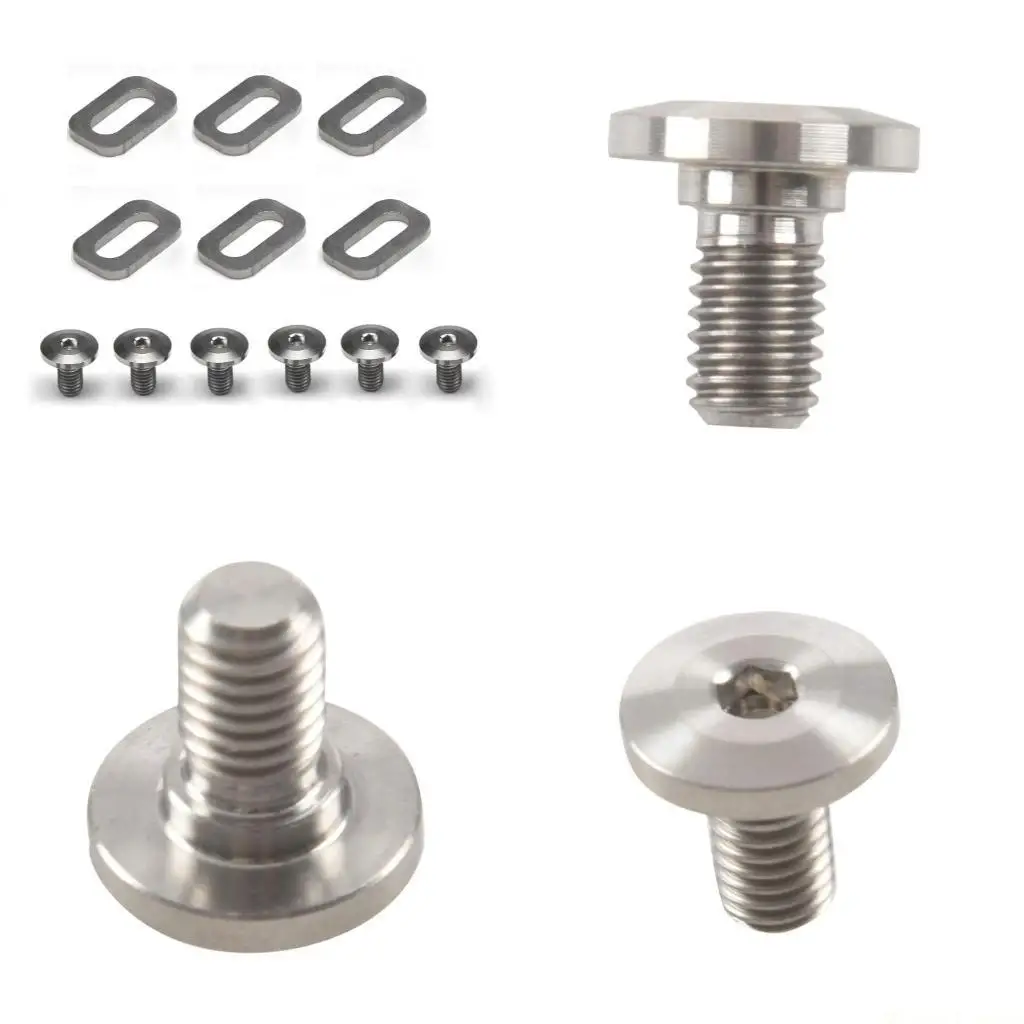 

31BE 6x for Titanium Alloy Mountain Bike Pedal Cleats Bolt Spacer for LOOK Road B