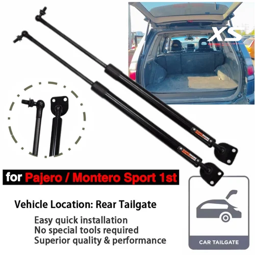 Amortiguadores de puerta trasera para Mitsubishi Montero Sport 1996-2008 Pajero Sport, soporte de elevación de maletero, amortiguador de resorte de Gas