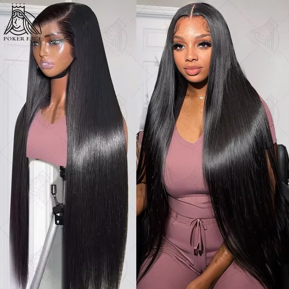 

30 40 Inch Bone Straight 13x4 13x6 Transparent Lace Front Human Hair Wigs Brazilian 200 Density Frontal Wig