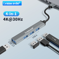 Lemorele USB C HUB 3.0 Type C 3.1 USB 4 Port Multi Splitter Adapter OTG For Xiaomi Lenovo Macbook Pro 13 15 Air Pro PC Computer