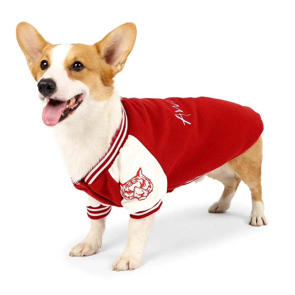 

Dog Fleece Windproof Baseball Jersey, Soft and Comfortable Dog Sport Jacket, Baseball Dog Cold Weather Coats