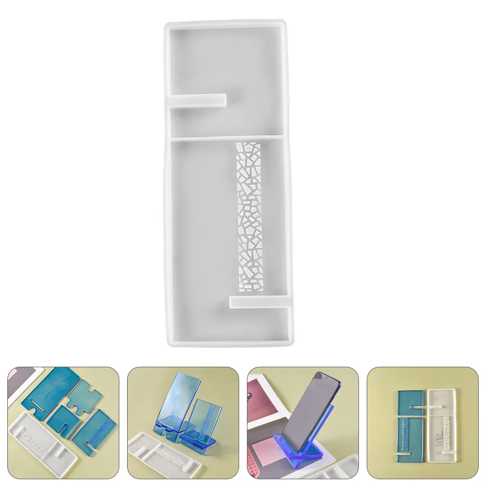 

1Pcs Mobile Phone Support Silicone Flexible Reusable Stand Mold Easy Demould DIY Crystal Epoxy Rack Mold for Cellphone Bracket