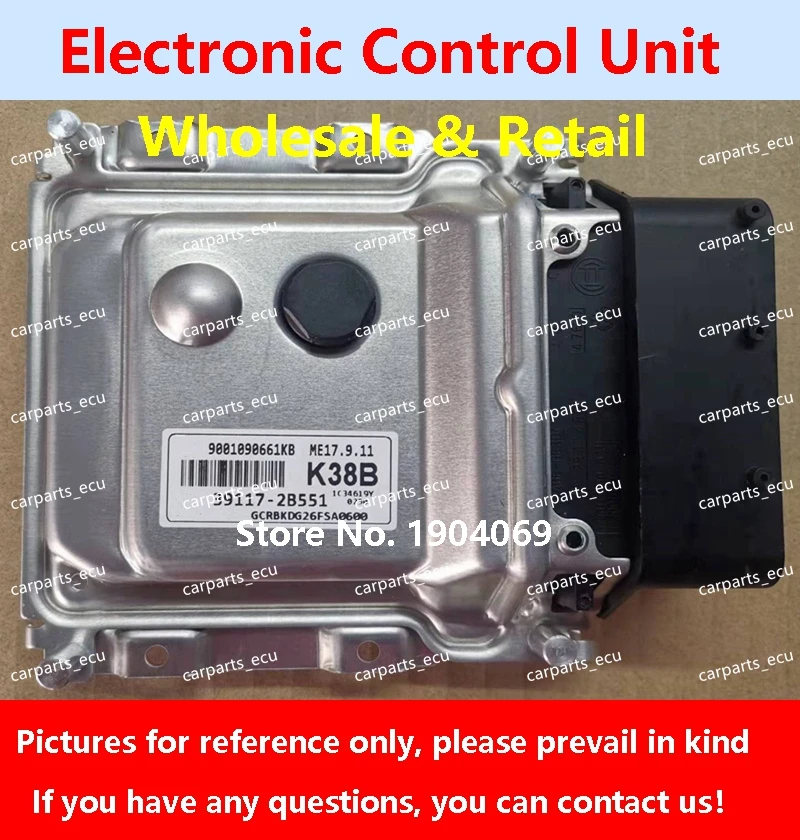 

39117-2B551 K38B для Hyundai Elantra Rena, компьютерная плата двигателя автомобиля 39124-2B590 B619 ECU 39117-2B233 L58B ME17.9.11