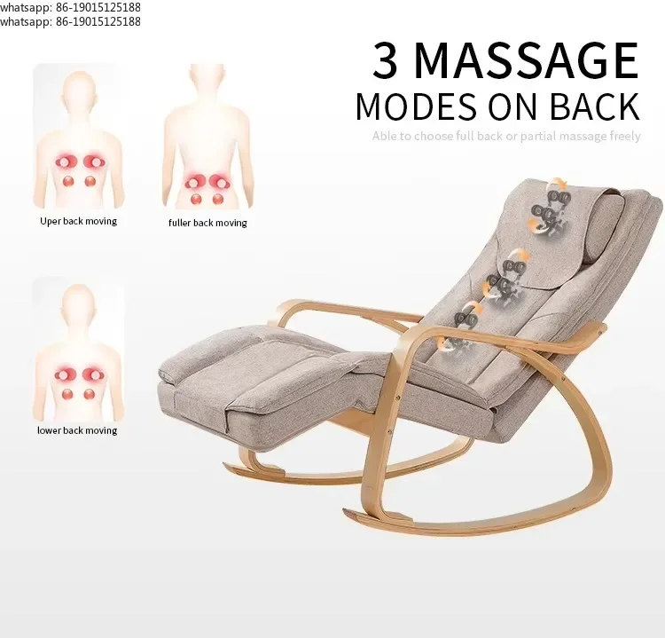 Ergonomic Massage Rocker Recliner Chair Heat And Vibration Neck Back Massage Removable Comfy Overstuffed Living Room Lounge Chai
