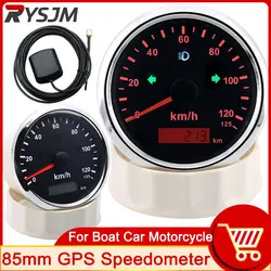 85mm GPS Speedometer 200kmh 120kmh Speed Gauge Digital Odometer ATV UTV Motorcycle Marine Boat Meter Waterproof 12V customized