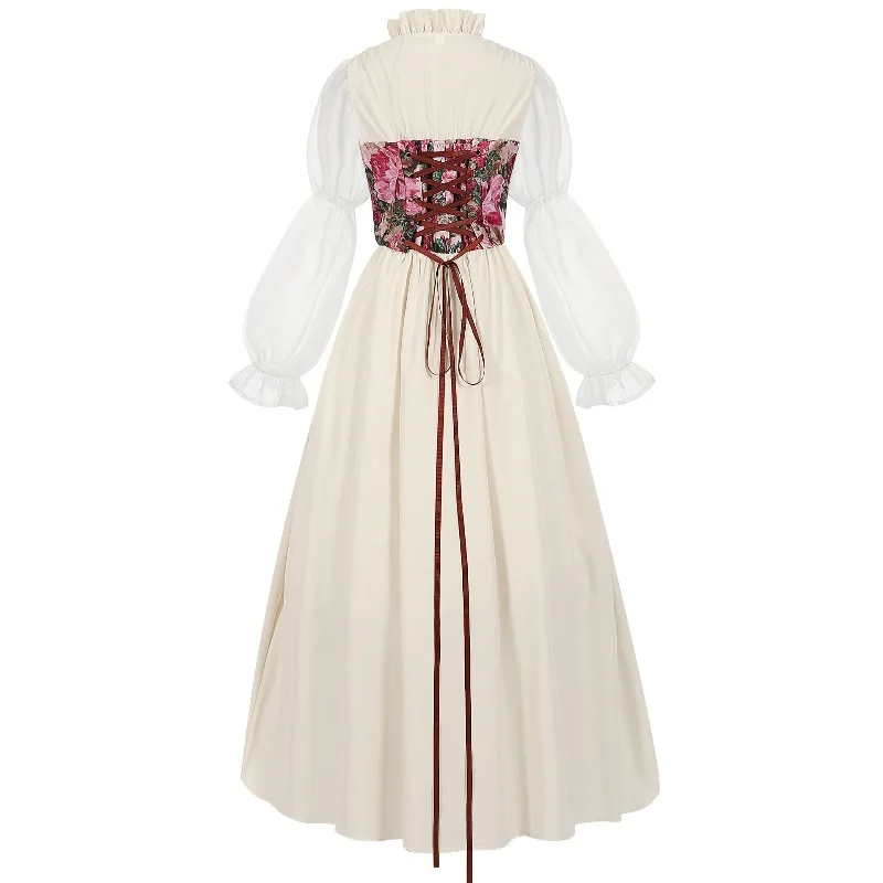 2026 جديد القرون الوسطى زي المرأة الساحرة تأثيري الدراما المرحلة فستان الكرة ثوب