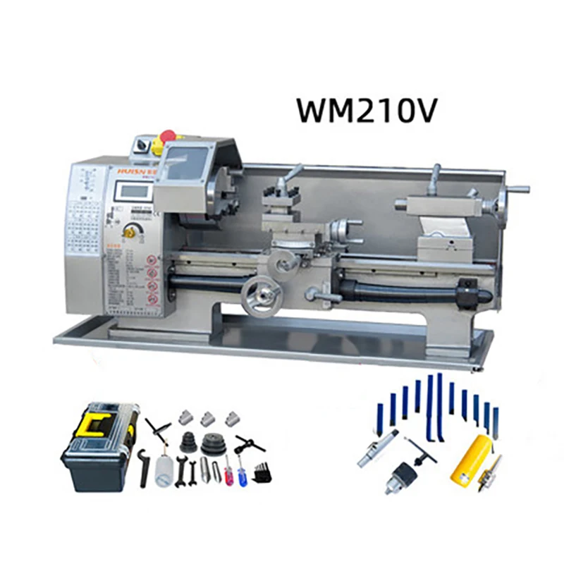 

WM210V Small Metal Lathe Household Machinery Machine Tool Desktop Lathe Instrument Teaching Lathe Machining Center