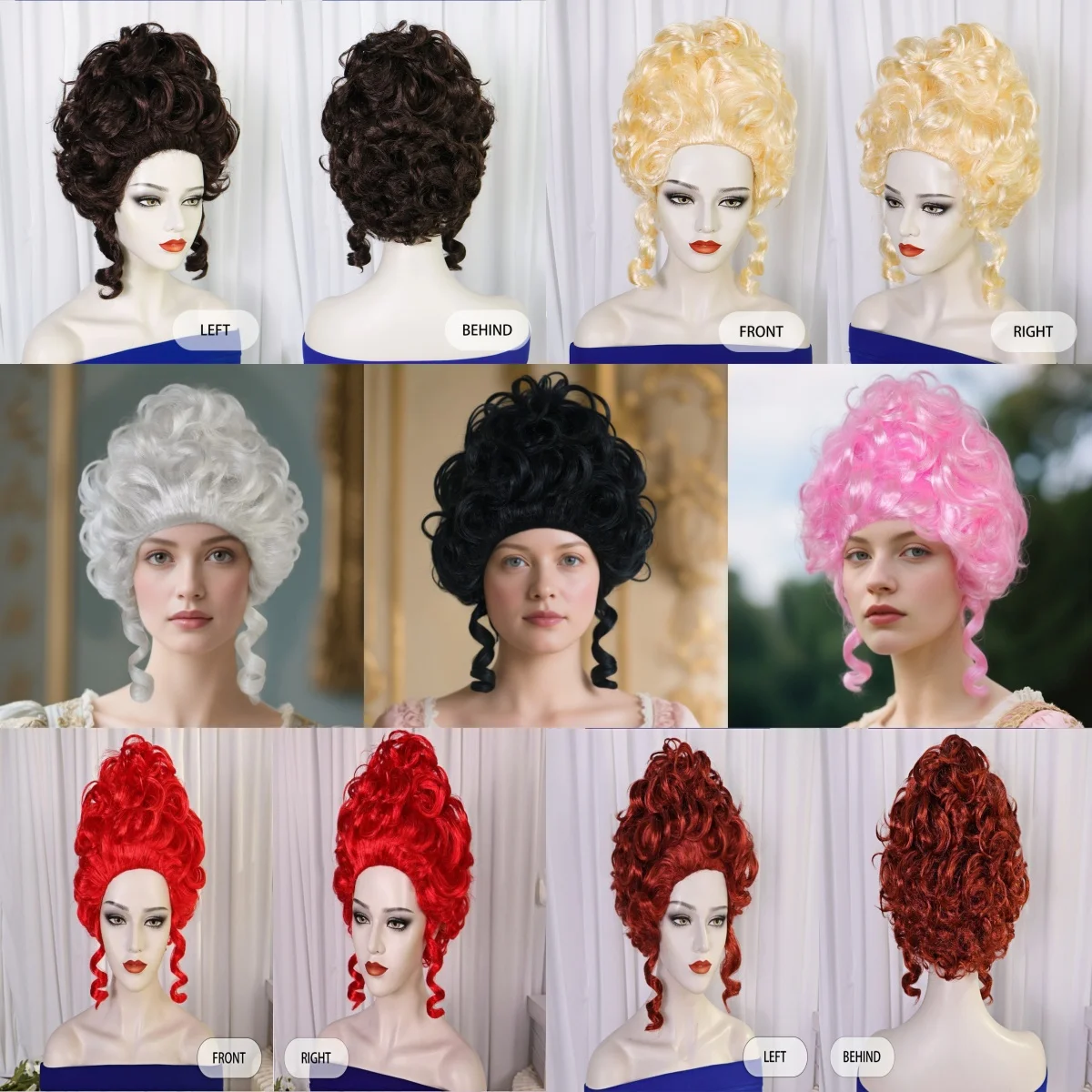 

Женский короткий волнистый вьющийся парик, стиль Big Bouffant Beehive для костюмов 70-х и 80-х, идеально подходит для Хэллоуина и винтажных вечеринок