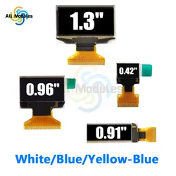 Módulo de pantalla LCD OLED para Arduino, 0,42, 0,91, 0,96, 1,3 pulgadas, color azul y blanco, 0,42 