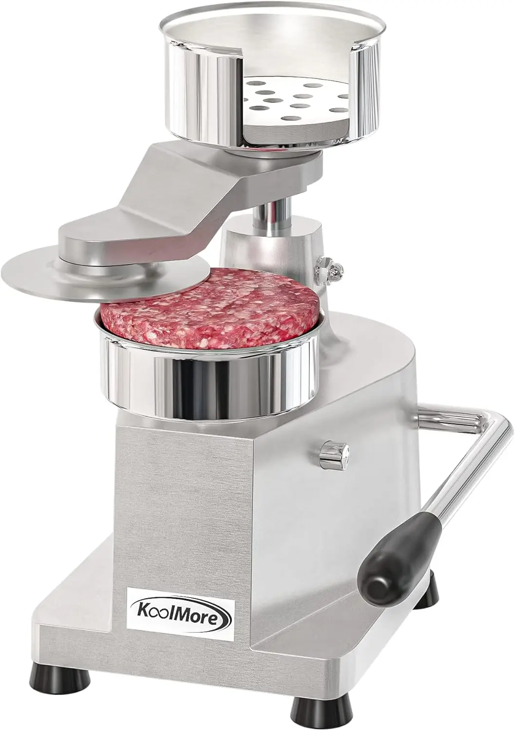 

4" Burger Press Patty Maker, Stainless Steel Manual Forming Machine, Heavy Duty with Patty Papers