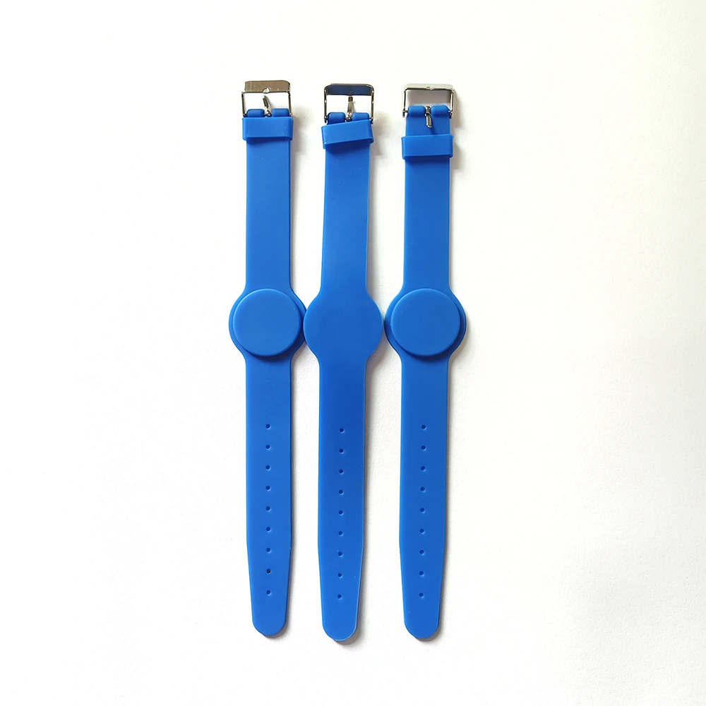 

100pcs/lot 13.56Mhz Bracelet Wristband F08 1K S50 Waterproof Silicone NFC Smart Watch Type for Access Control