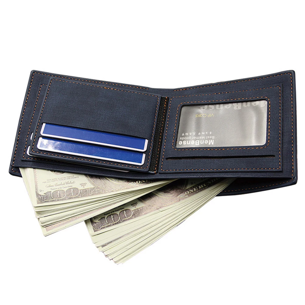 Retro Men's Wallet With Color Matching High Capacity Lightweight Coin Purse For Ticket Coin Money Card