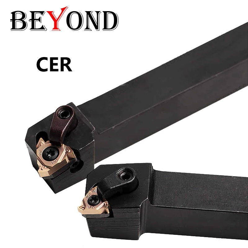 

BEYOND CER CER1616H16 20x20 Тип нажимной пластины Держатель токарного инструмента для наружной резьбы CER2020K16 CER2525M16 CER3232P16 с ЧПУ