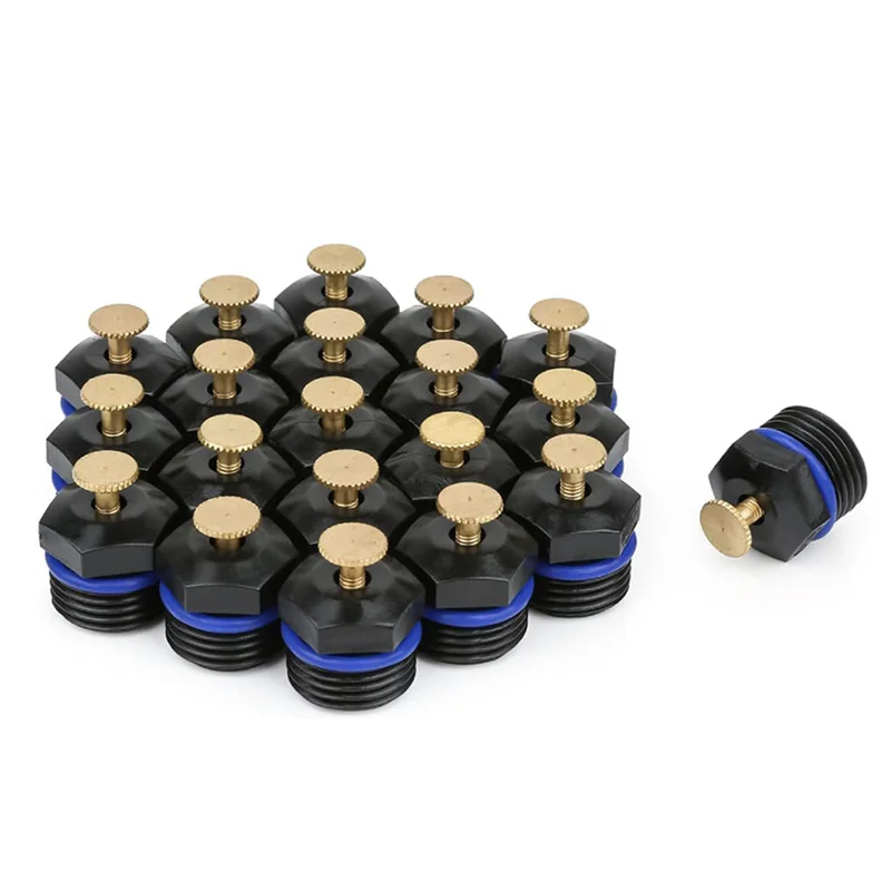 

LICE-20Pcs Atomizing Sprinkler Nozzle 360Degree Agricultural Lawn Watering Nozzle Irrigation Black