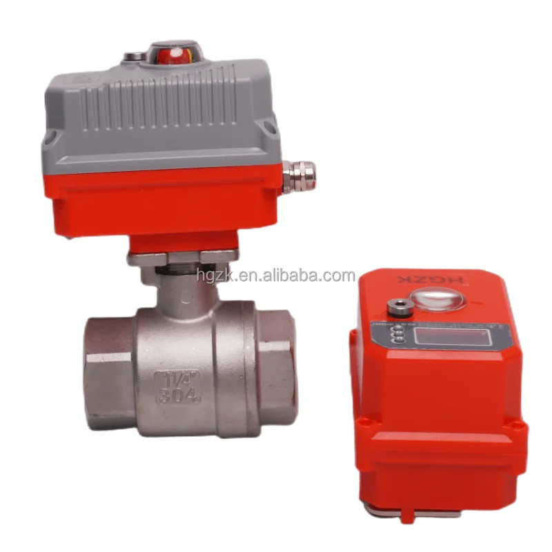 مشغل صمام الكرة الكهربائية أمازون نموذج جديد ساخن 2 طريقة SS 304 316 مشغل صمام كروي كهربائي من الفولاذ المقاوم للصدأ