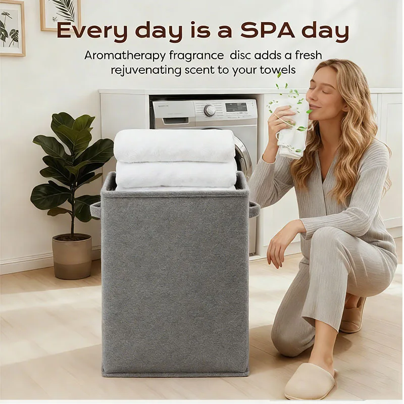 Cross-border electric towel bucket portable folded evenly heating bucket smart screen display timing towel blanket