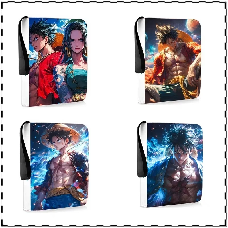 One Piece Cards Binder Holder Book Folder 4/9 Grid Skin Zipper Anime Cartoon Trading Card Binder Collector with 50 Inner Pages