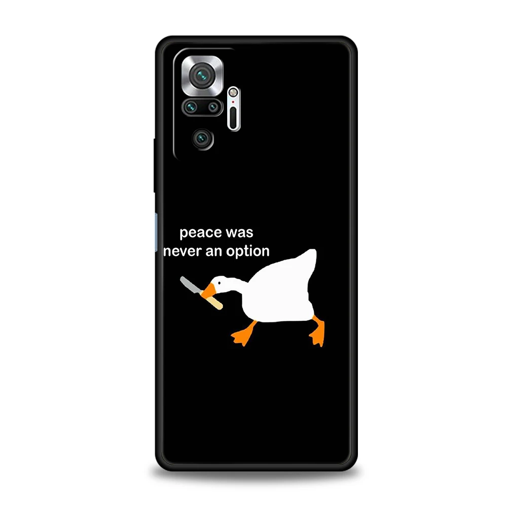 Cartoon Cute Goose Game Luxury Case For Redmi K50 Note 12 10 11 11T Pro 9 9s 8 8T K40 Gaming 9A 9C 8A Pro Plus 5G Silicone Shell