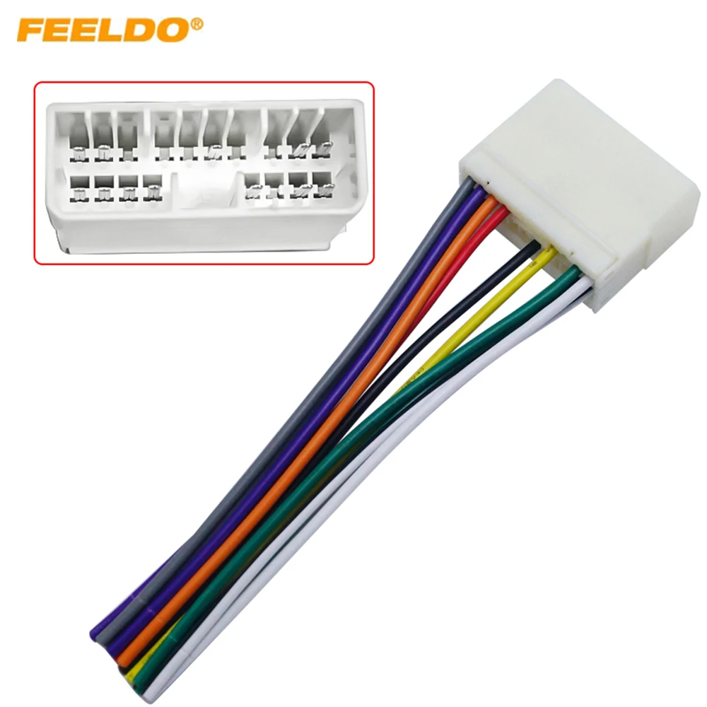 FEELDO Car Audio Radio Stereo Wiring Harness Adapter For Daewoo/Actyon/Korando/Chevrolet Spark Install Aftermarket CD/DVD Stereo