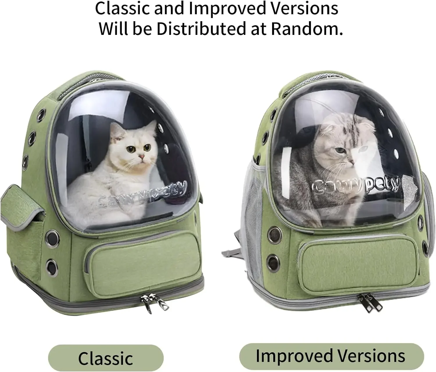 

Foldable Cat Dog Carrier Backpack, Transparent Bubble Window Breathable Pet Travel Bag, Lightweight Portable for Outdoor Hiking