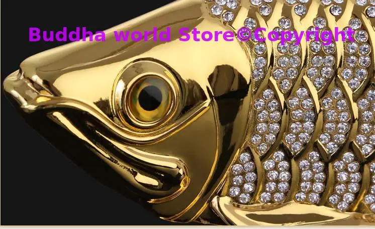 HOME OFFICE company SHOP CAR TOP Good Efficacious Talisman Money Drawing Diamonds Arowana Golden Fish FENG SHUI lucky statue