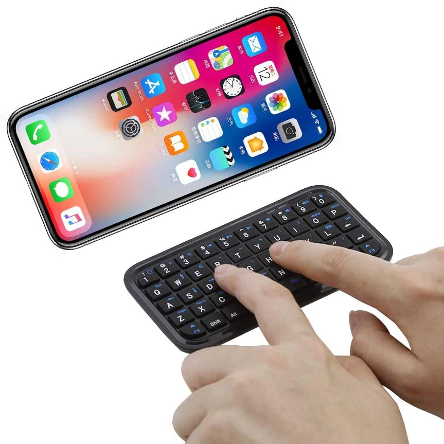 Bluetooth 3.0 Keyboard Type-C Rechargeable Mini Slim Travel Size Wireless Keypad Portable 49 Key Keyboard for Tablets Smartphone