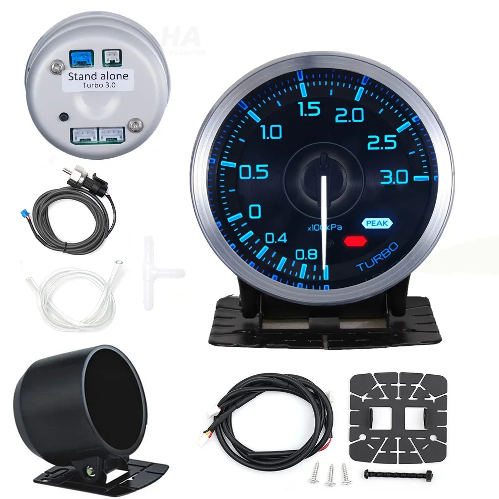 HA 60mm Auto-Messgerät, eigenständiges Display, 7 Farben, Def I Advance A1, Öldruck, Turbo-Boost, EGT, Abgastemperatur, Drehzahlmesser, Wasser- und Öltemperatur – Detail 14