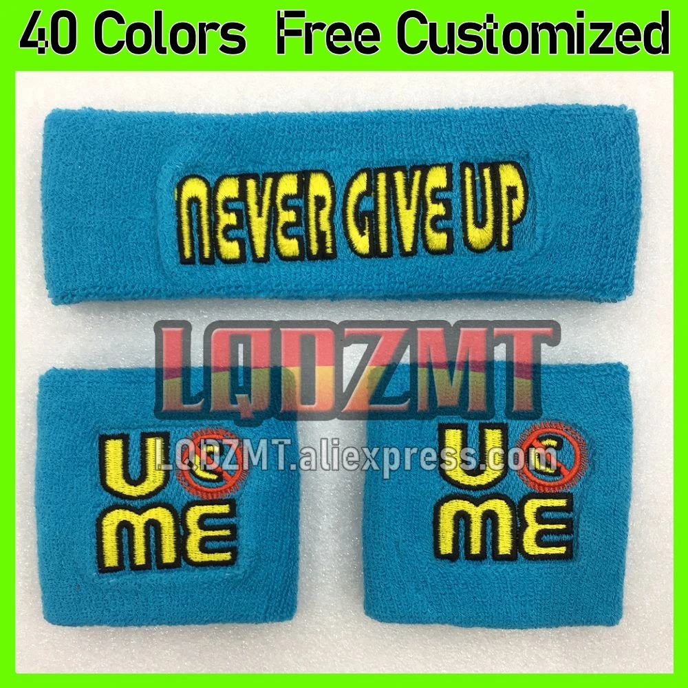 Cotton Embroidery Wrist Sweatband Tennis Wrestling Sport Wristband Volleyball Gym Wrist Brace Support Sweat Band Towel Bracelet