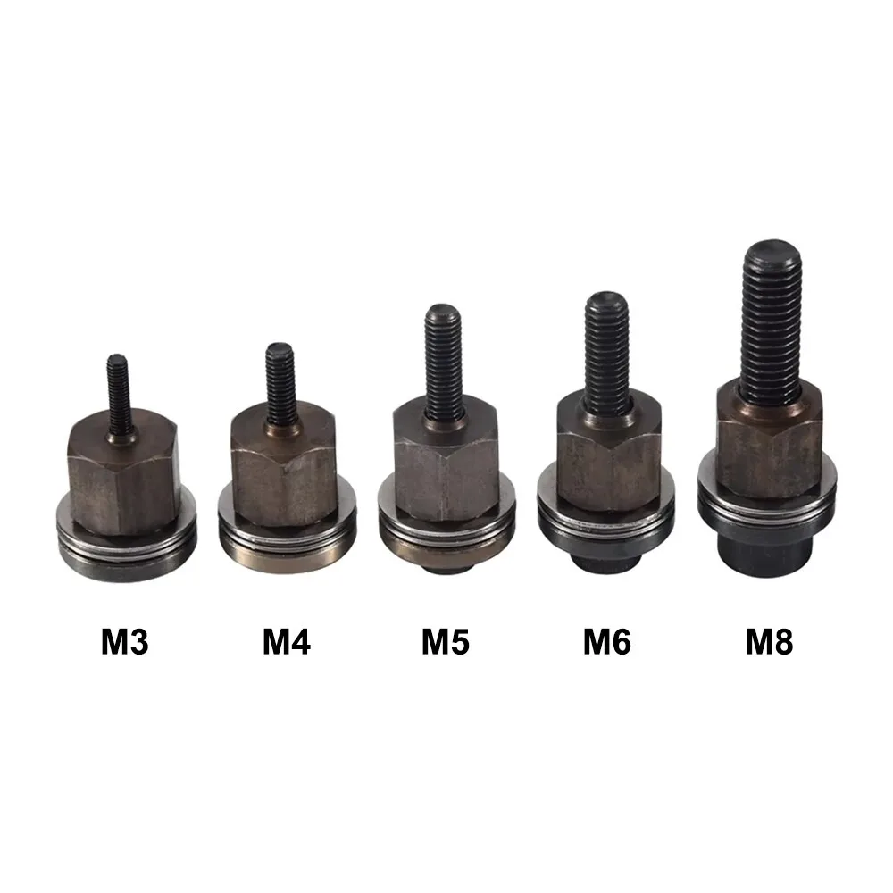 5PCS Hand Rivet Nut Head M3 M4 M5 M6 M8 Manual Riveting Tool Gun Head Riveting Gun Female Head Nuts Manual Riveter Rivnut Tool