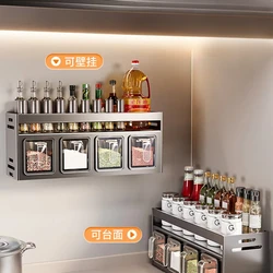 New Product Launch Seasoning Rack, Storage Rack Without Punching  Kitchen Wall Mounted Countertop, Multifunctional Storage Rack